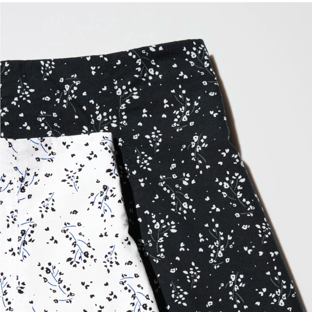 Uniqlo Black and White Midi A-Line Skirt - Picture 2 of 3